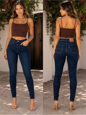 Levi’s 721 High Rise Skinny Jeans 32x30 Dark Wash Stretch Denim NWT